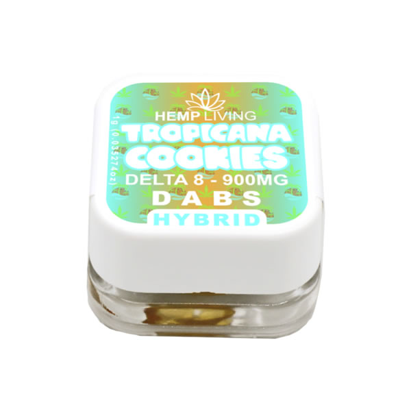 Delta 8 Dab Wax 1g Jar Tropicana Cookies 900mg Not NOT Weed