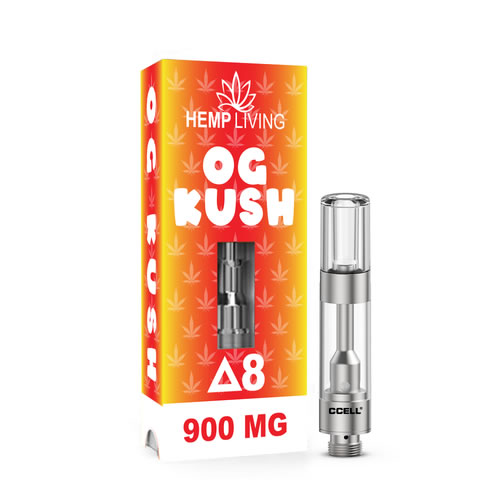 OG Kush Delta8 PreFilled Vaporizer Cartridge — Hemp Living Not NOT Weed